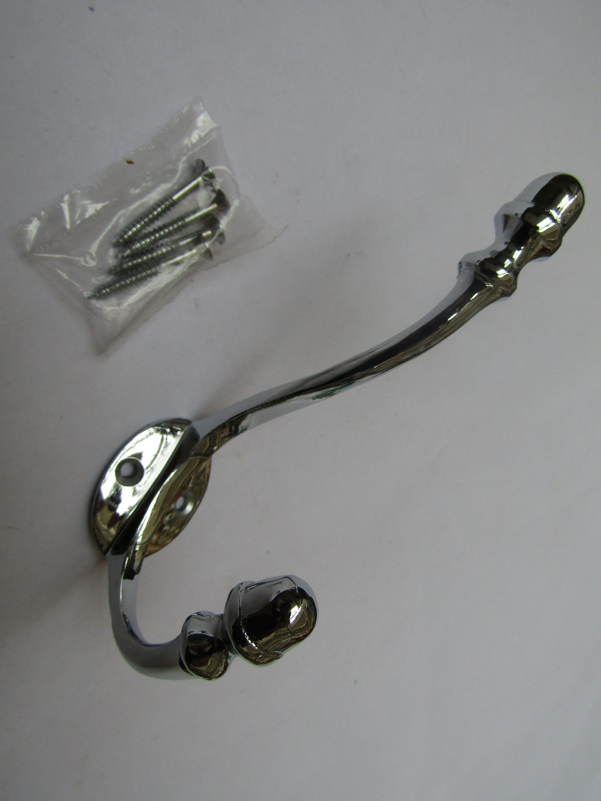 Pack Of 5 Small Acorn Tip Coat Hooks Polished Chrome