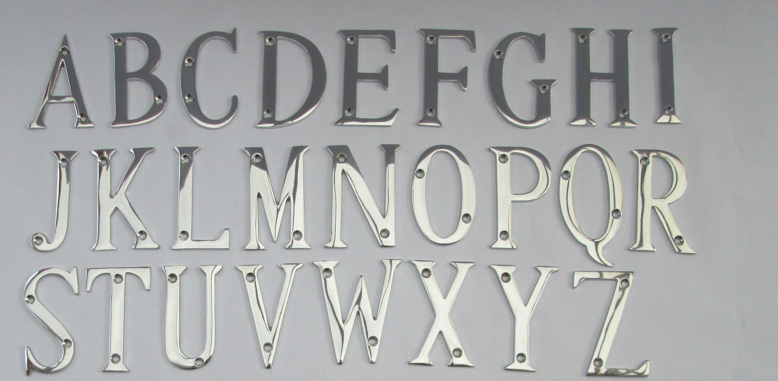 3" Polished Chrome Letter K