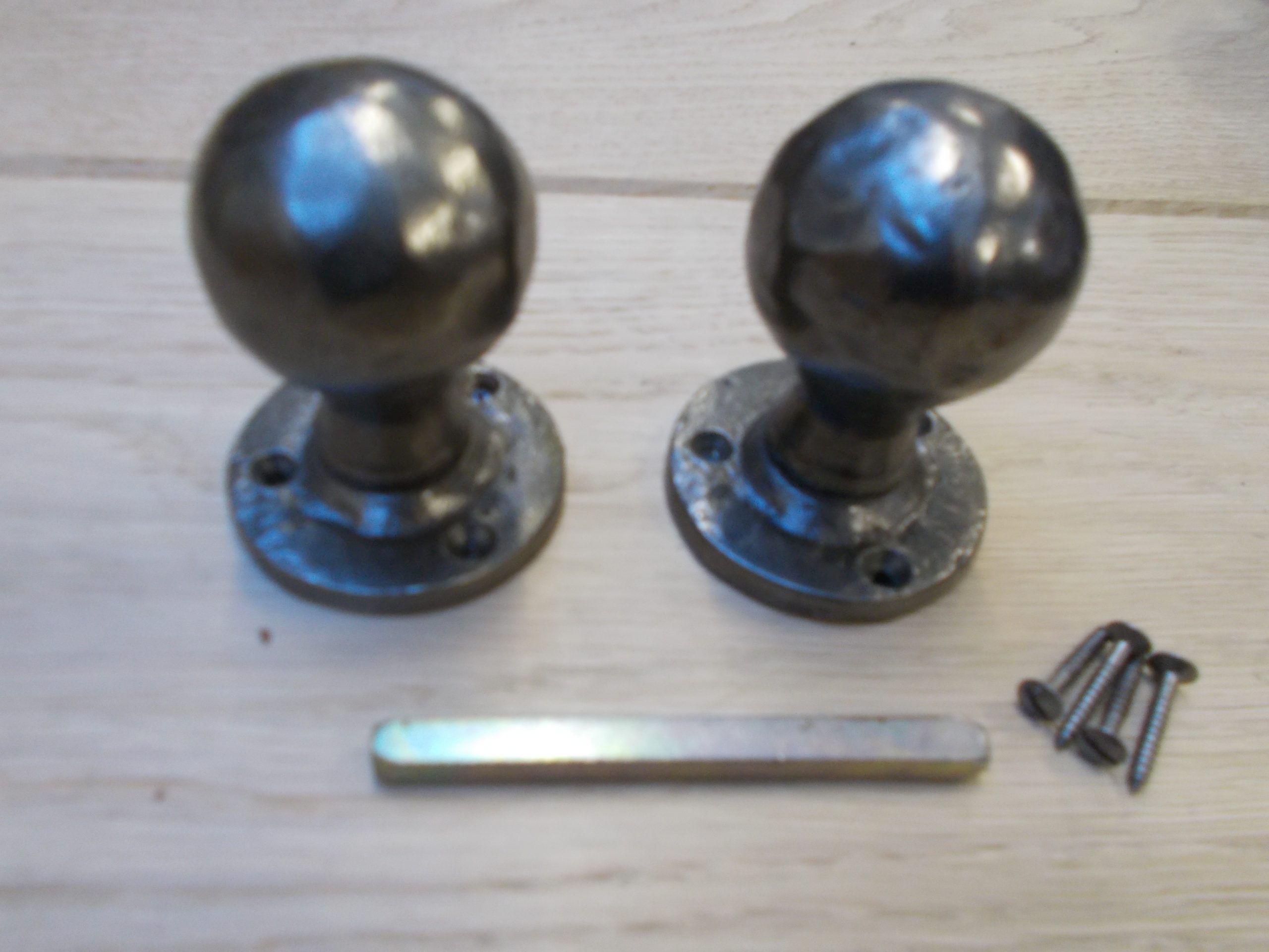Mortice Door knob Antique Iron Ball