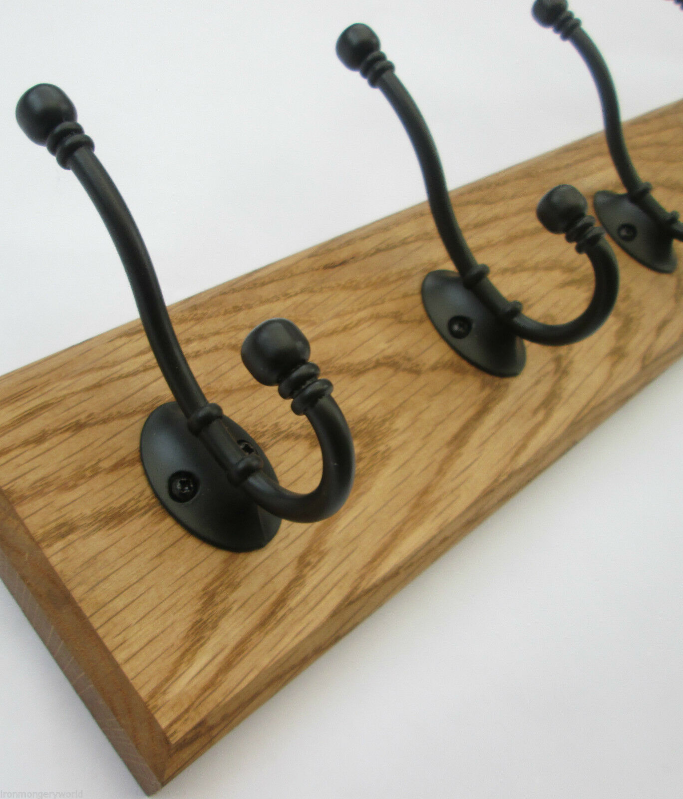 Black Ball End 10 Hook Coat Rail 108cm