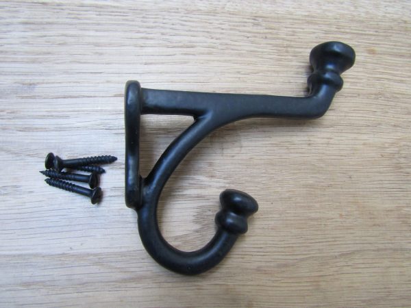 Pack Of 5 Balmoral Coat Hooks Black Antique
