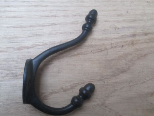 Pack Of 5 Small Acorn Tip Coat Hooks Black Antique