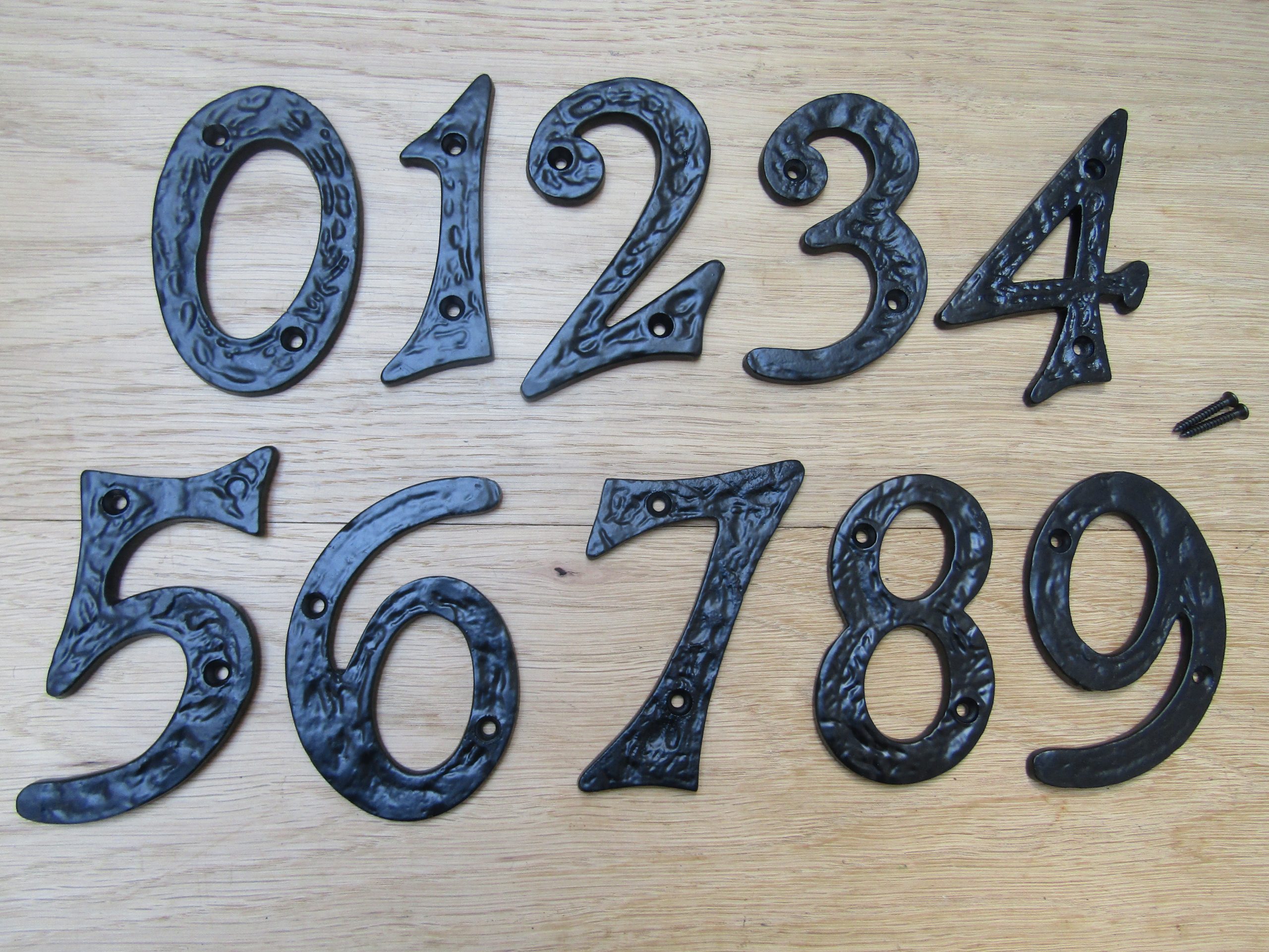 4" Black Antique Number 9