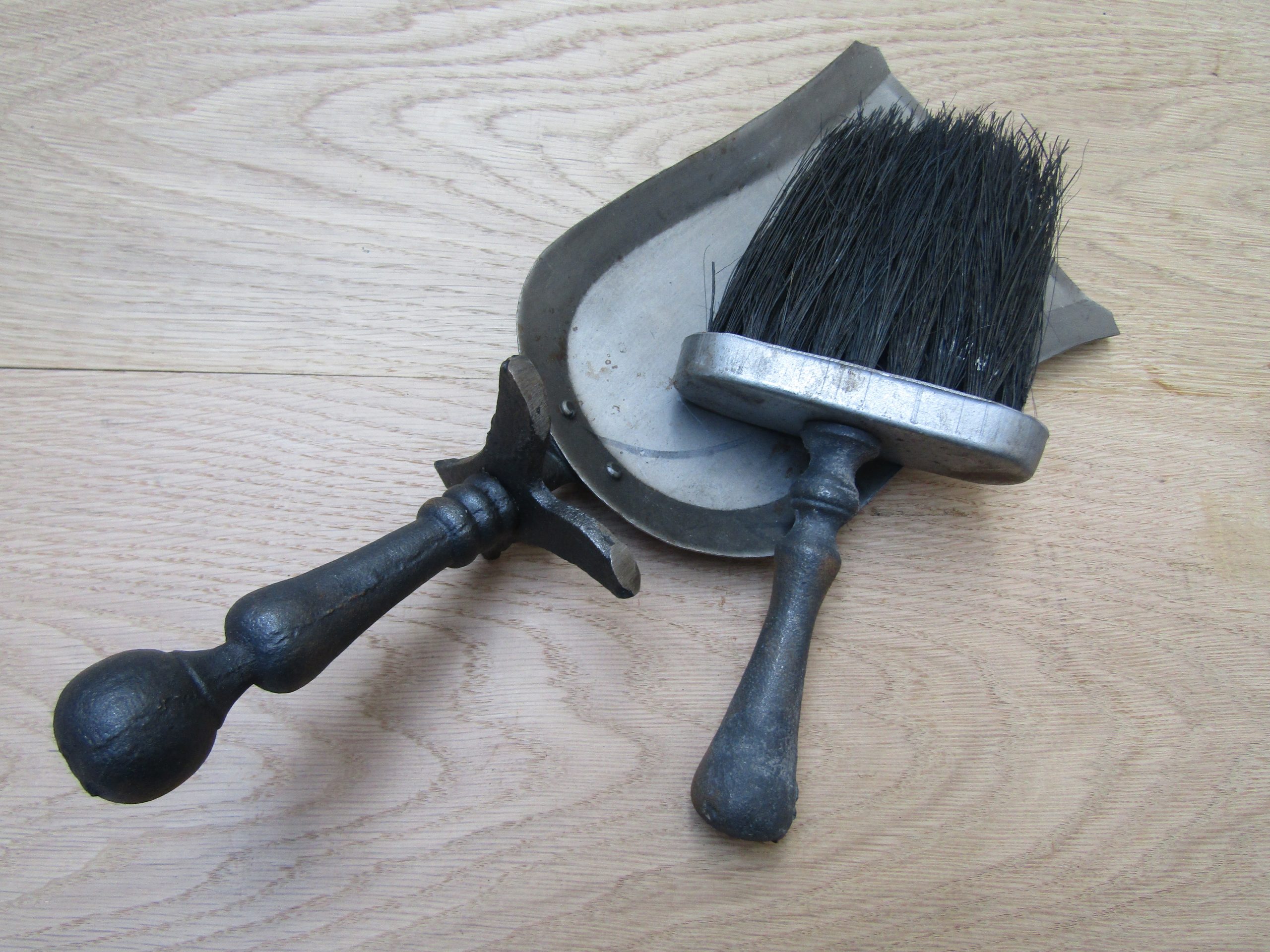Cast Iron Rustic Shovel & Brush