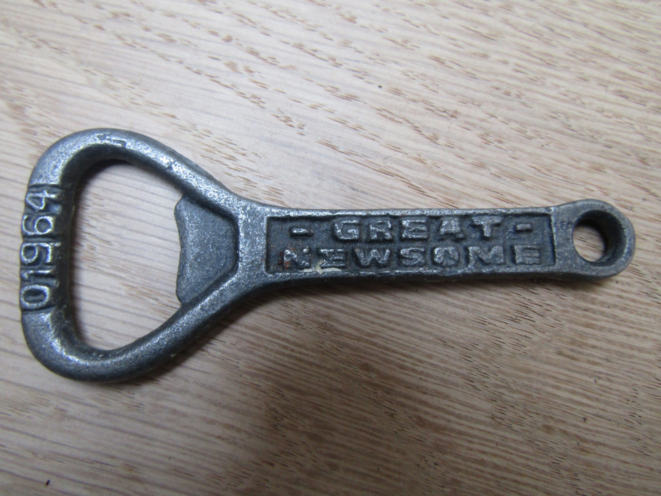 Cast Iron Flat Great Newsome Bottle Opener