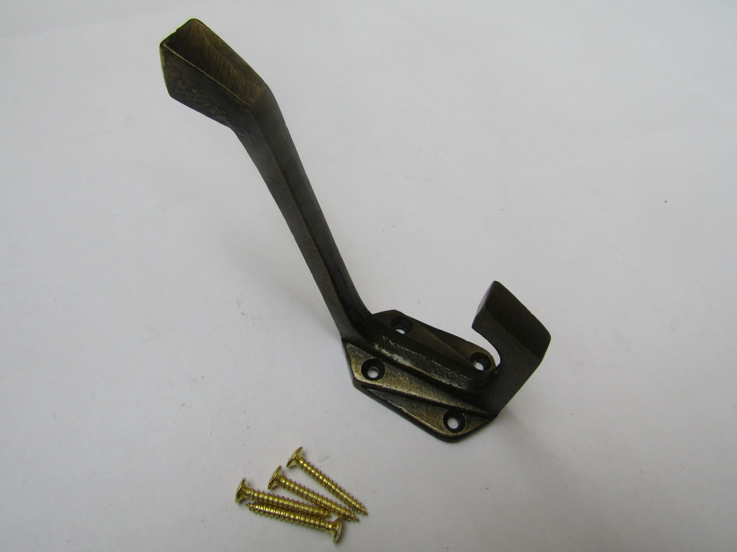 Pack Of 5 Geometric Coat Hooks Antique Brass