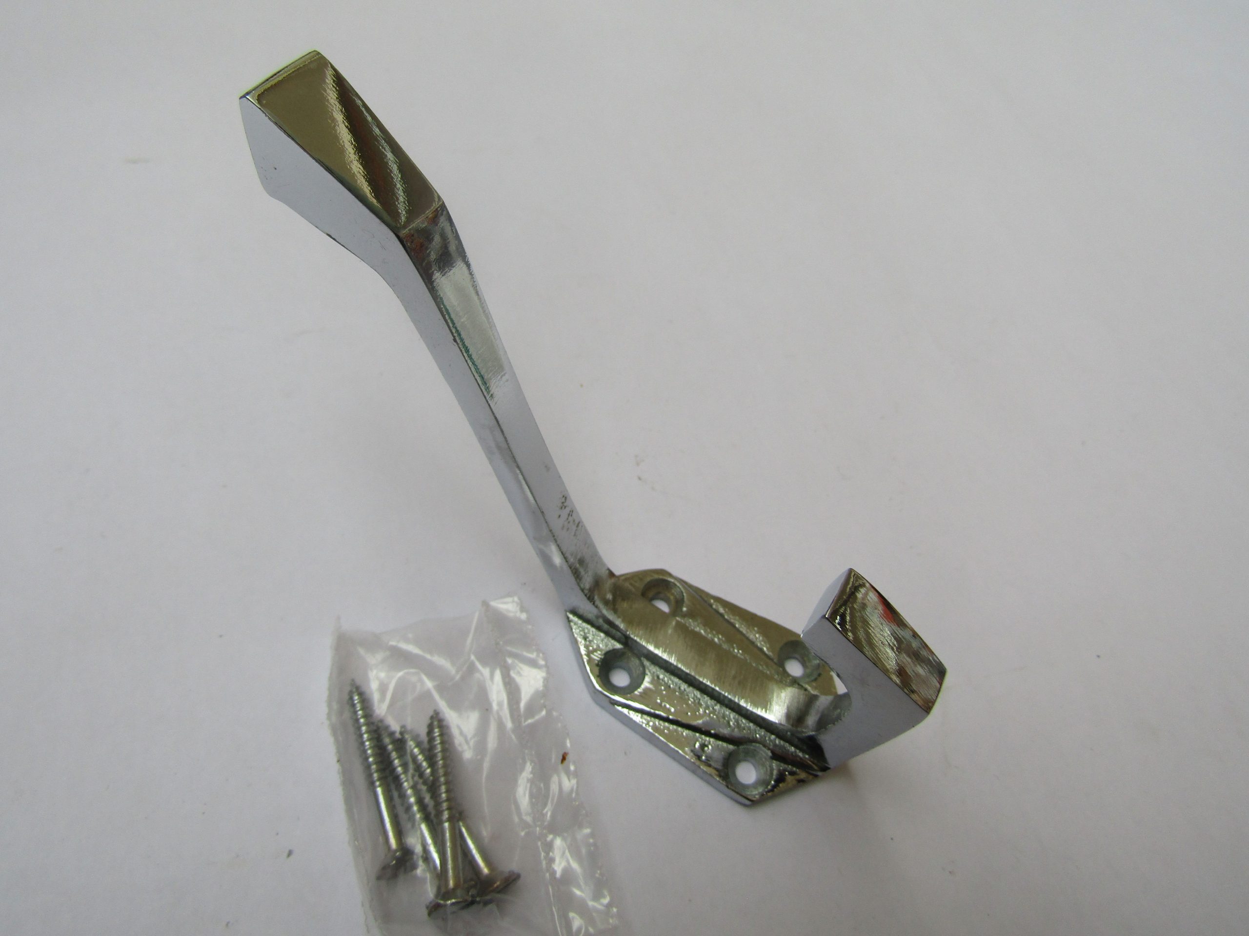 Pack Of 5 Geometric Coat Hooks Chrome