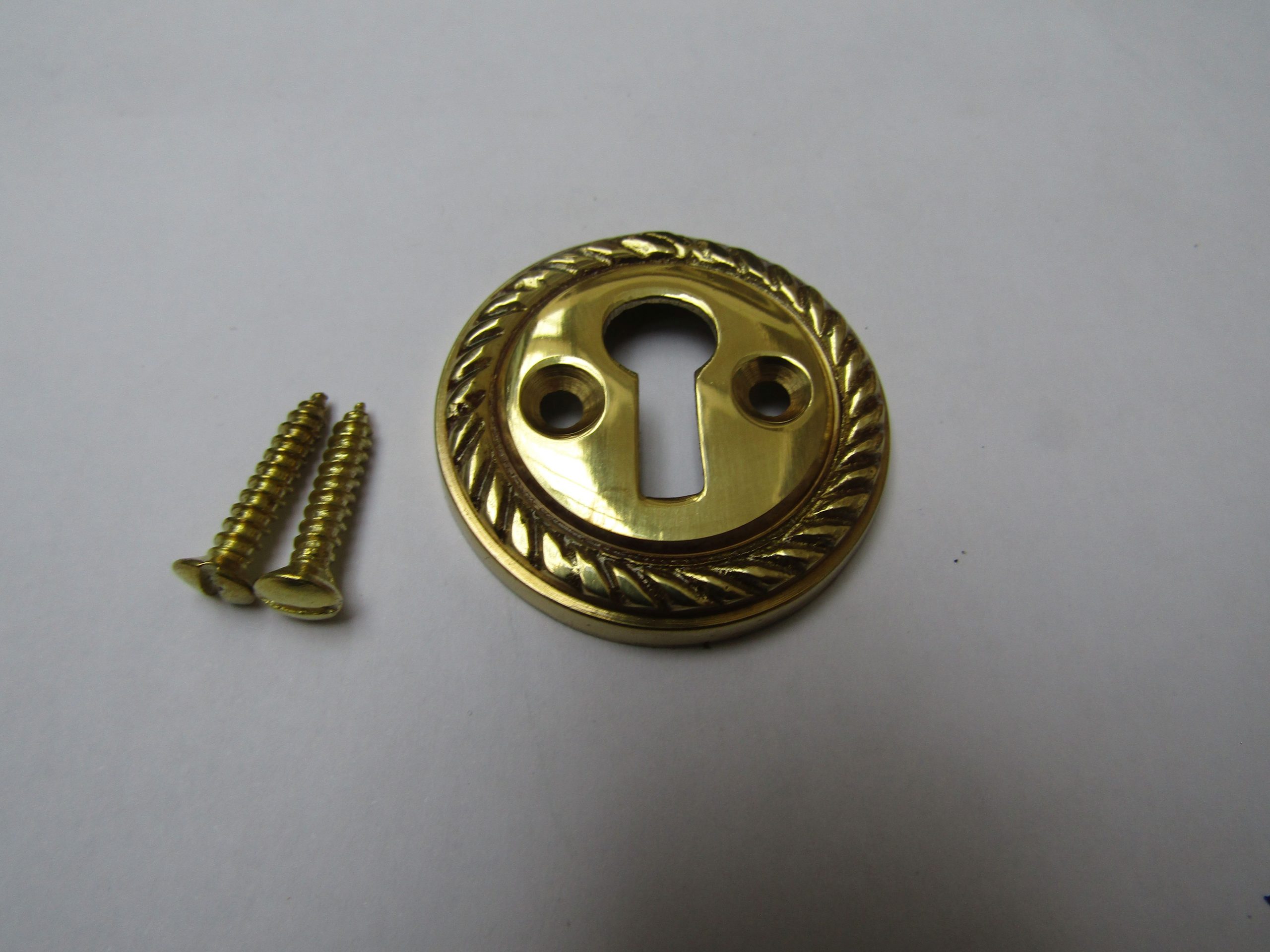 Georgian Open Escutcheon Polished Brass