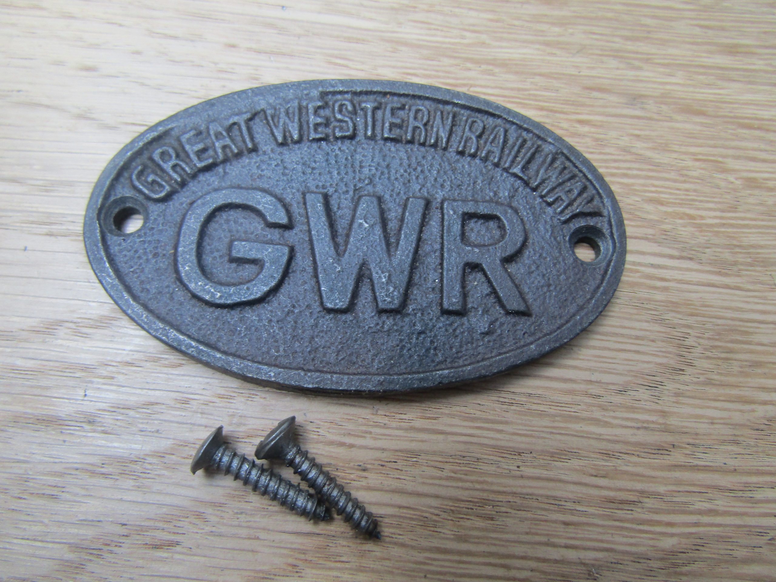 Cast Iron GWR Small Oval Plaque