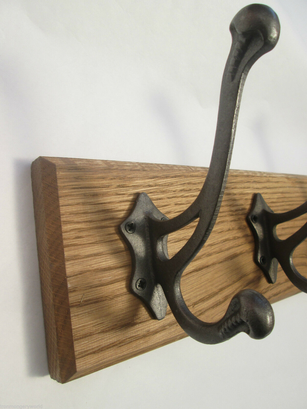 Antique Iron Lincoln 10 Hook Coat Rail 108cm