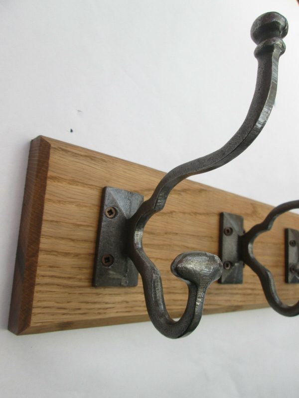 Antique Iron Malvern 10 Hook Coat Rail 108cm