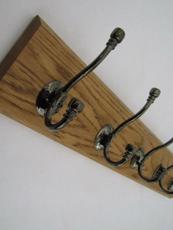 Polished Black Nickel Ball End 10 Hook Coat Rail 108cm