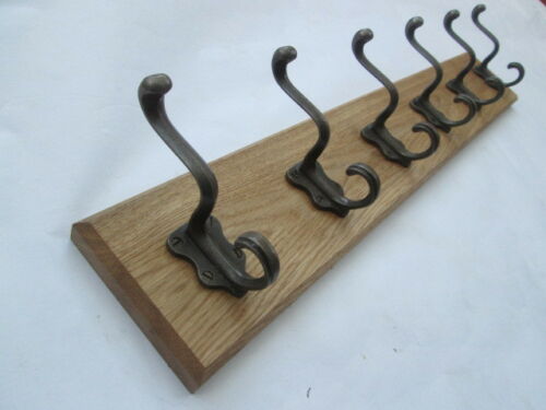 Antique Iron Art Nouveau 10 Hook Coat Rail 108cm