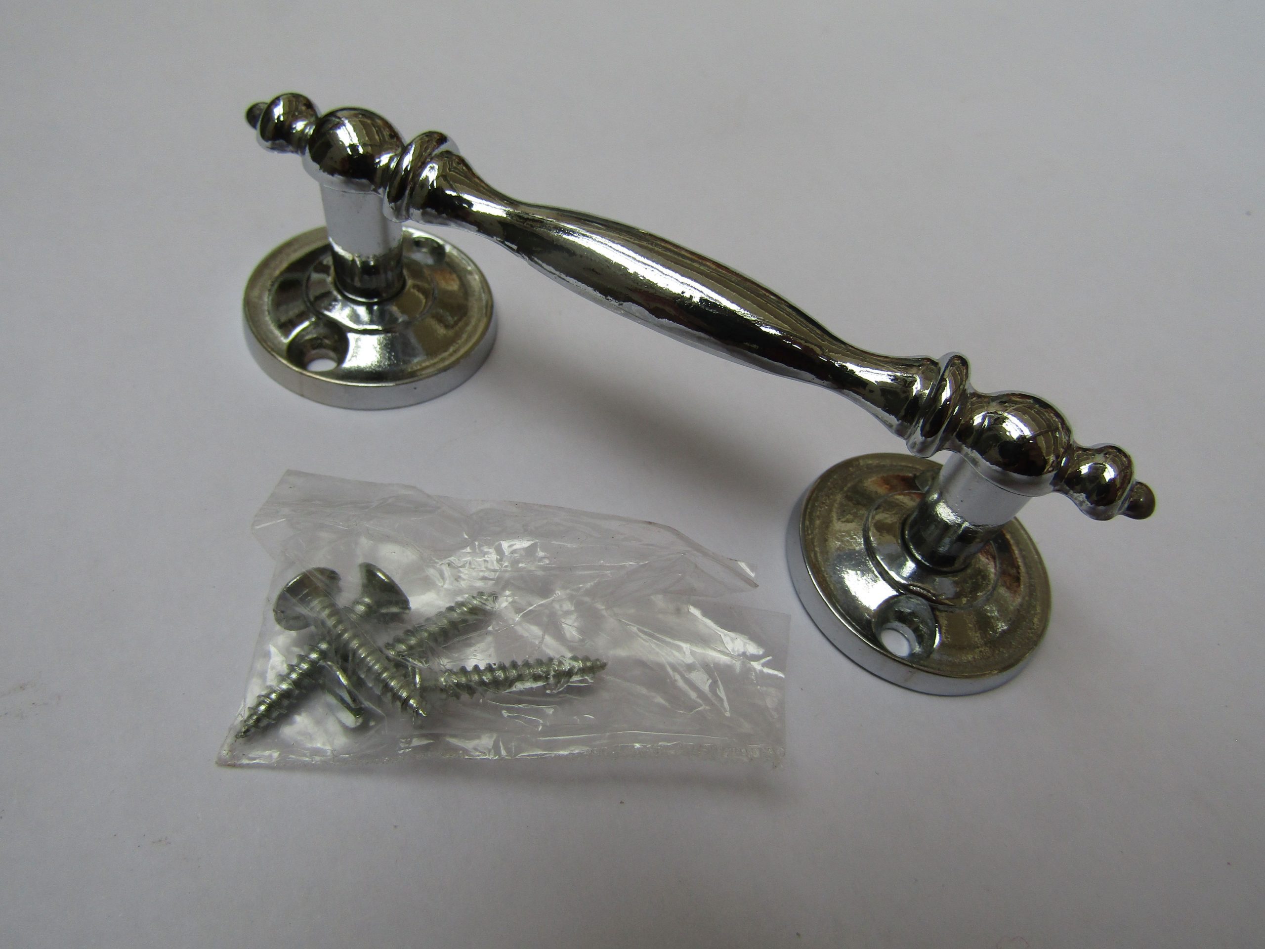 Old Telephone Style Cabinet Pull Handle Polished Chrome