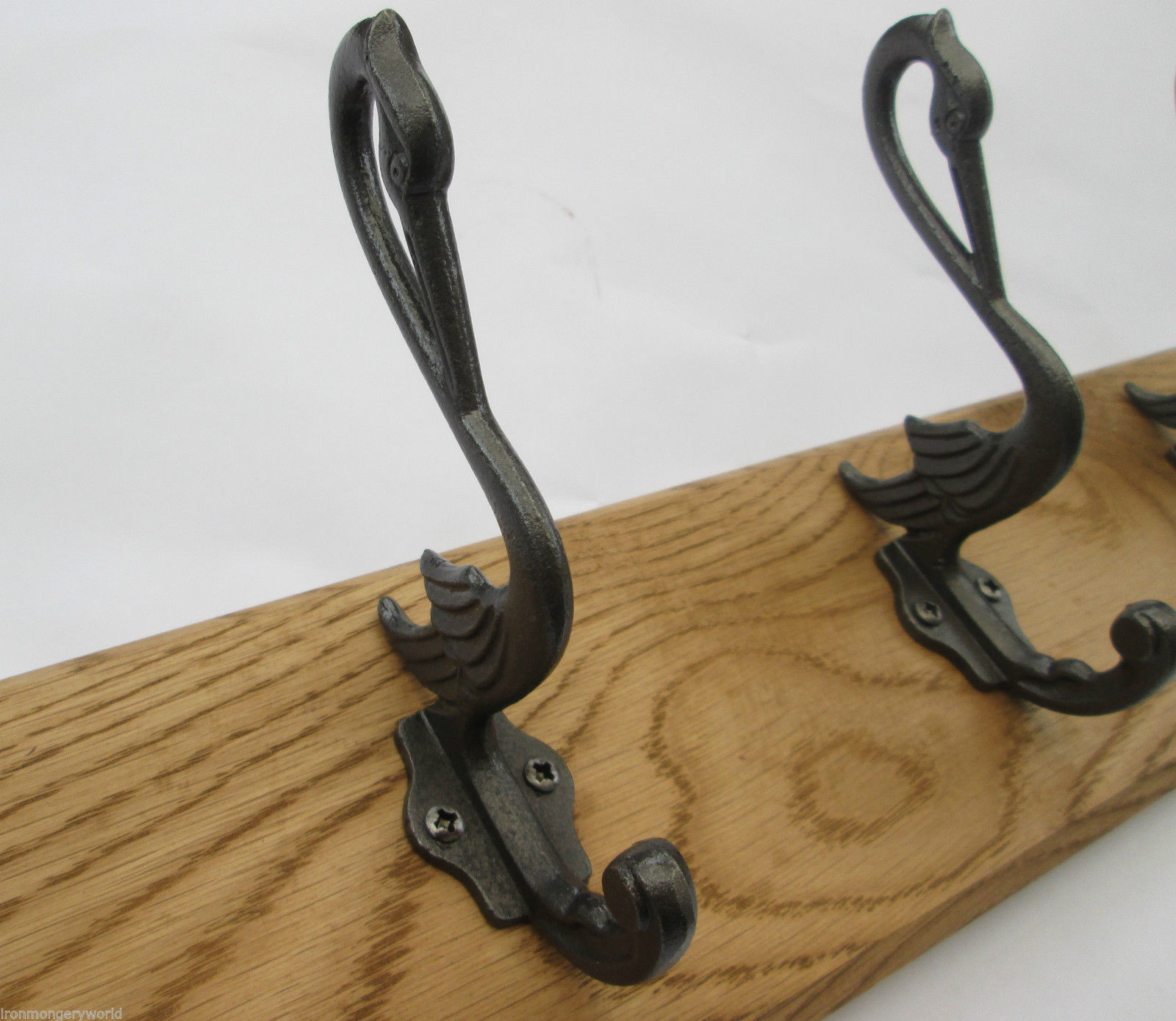 Antique Iron Pelican 10 Hook Coat Rail 108cm