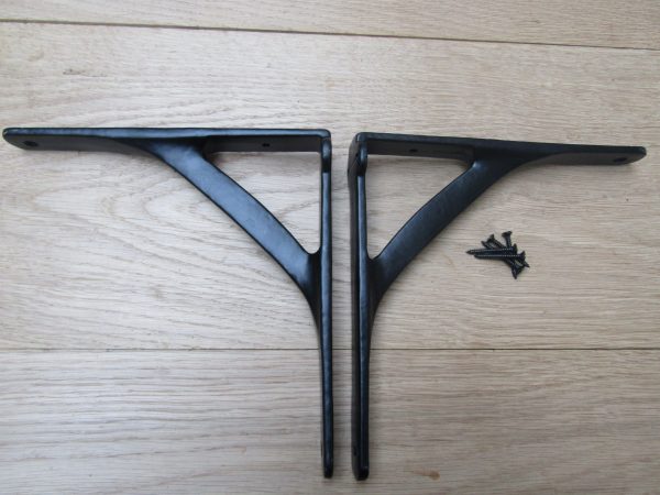 Pair Of Gallow Shelf Brackets Black Antique