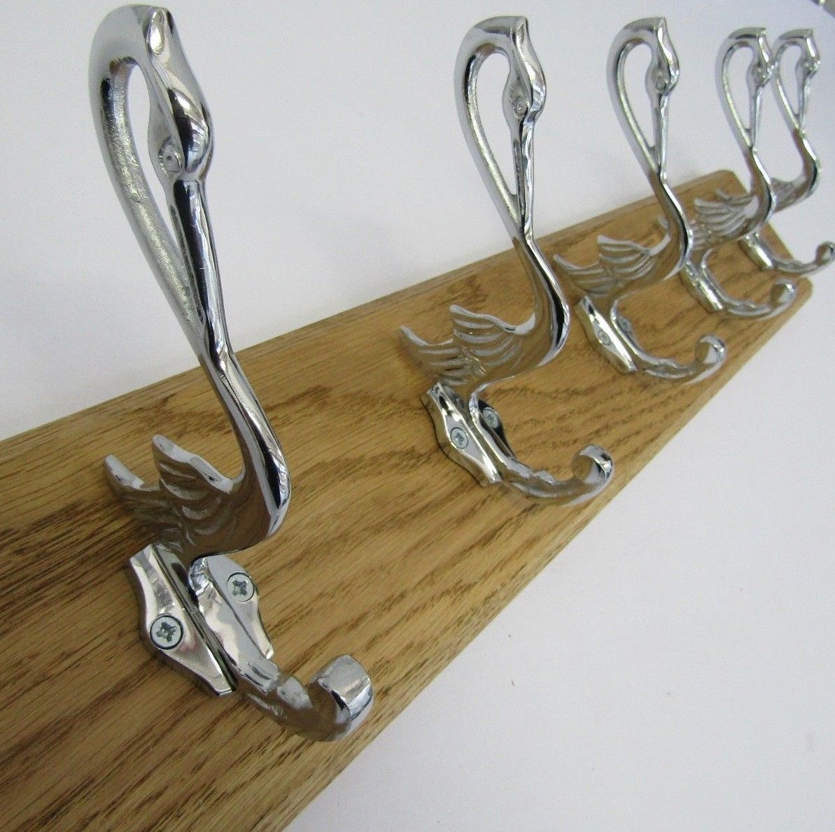 Polished Chrome Pelican 10 Hook Coat Rail 108cm