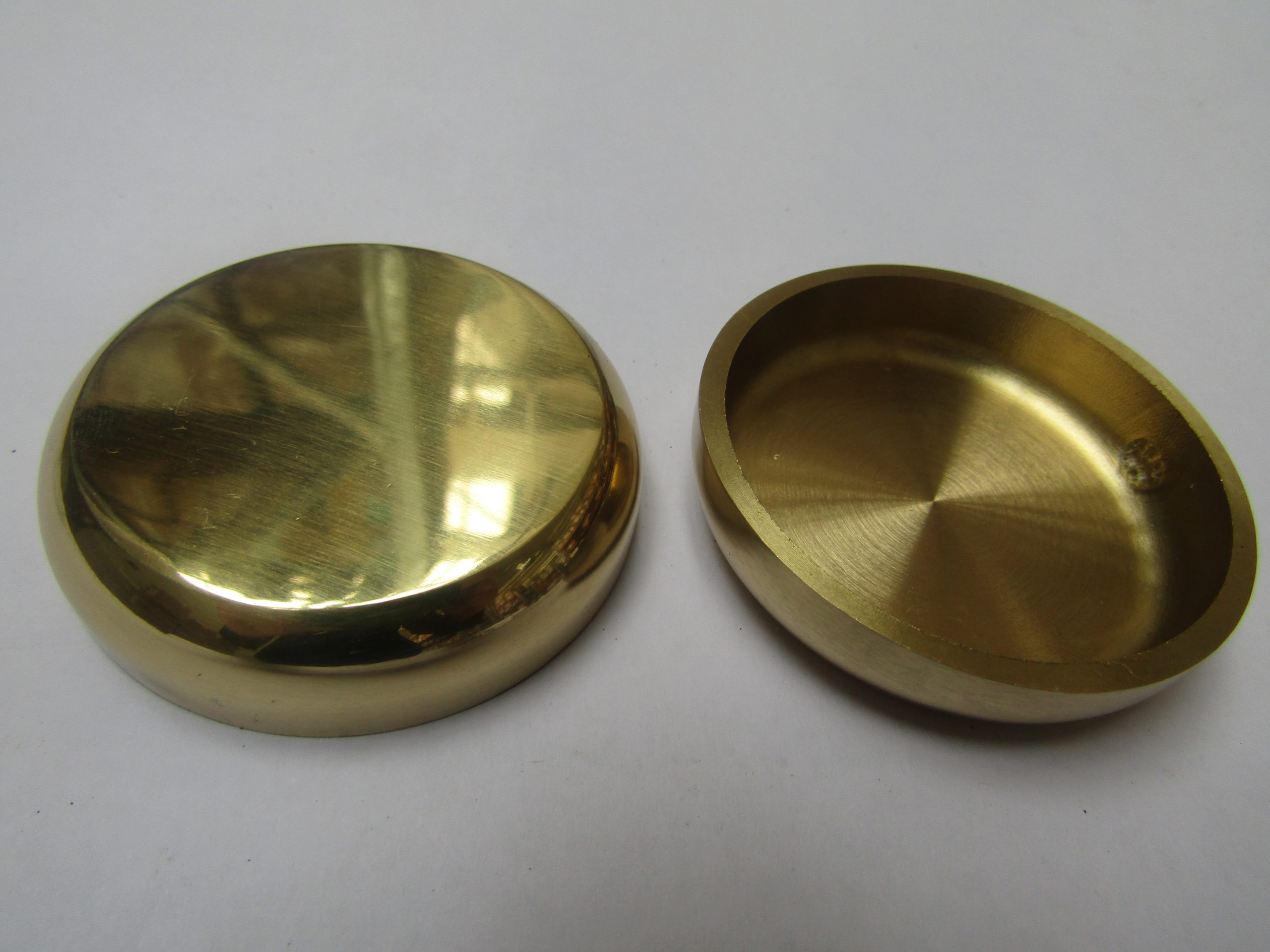 Pack Of 4 Castor Cups Polished Brass
