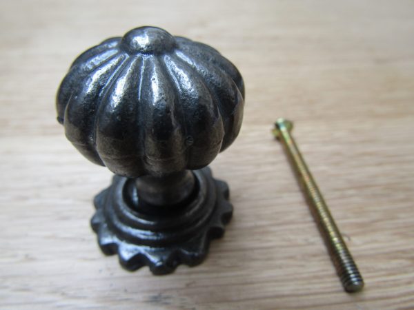 Pumpkin with Base Cabinet and Cupboard Door Knob Antique Iron