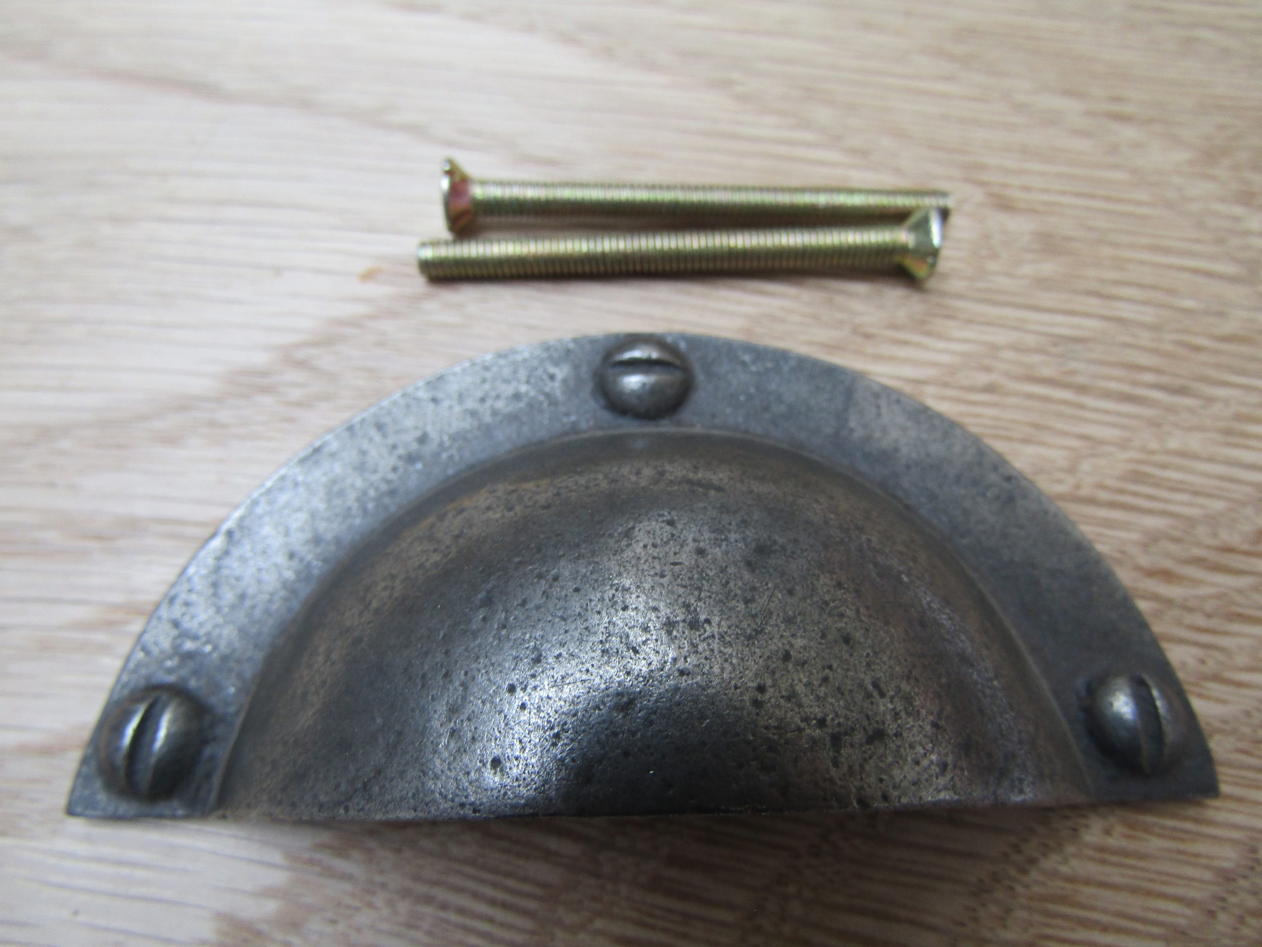 Rear Fix Victorian Cup Pull Handle Antique Iron