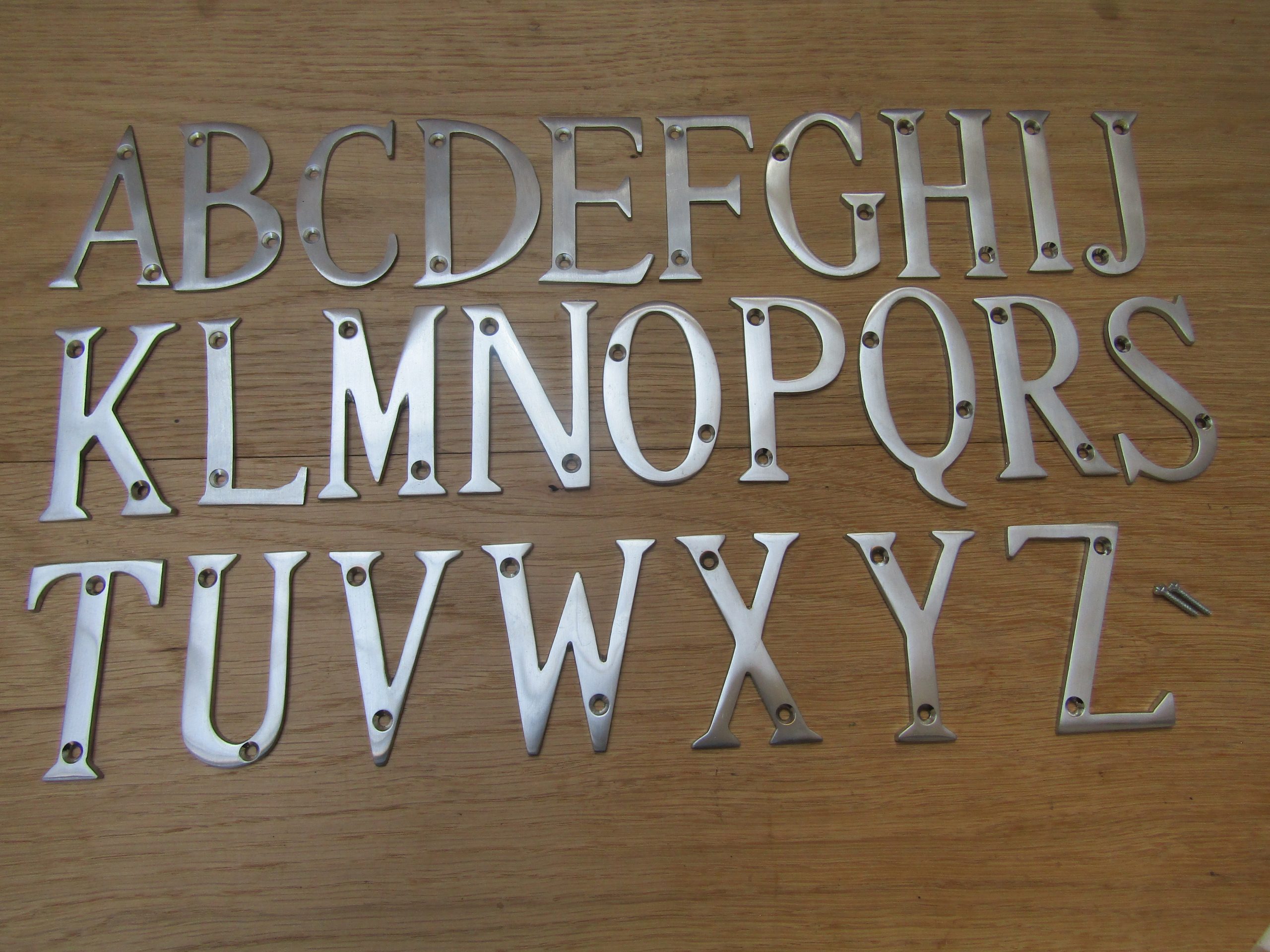 3" Satin Chrome Letter P