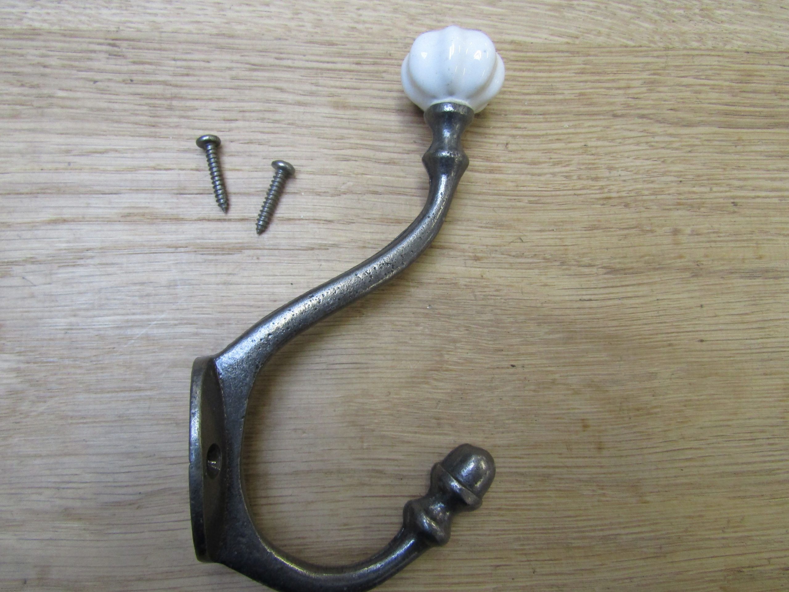 Pack Of 5 Pumpkin Ceramic Coat Hooks Small Antique Iron