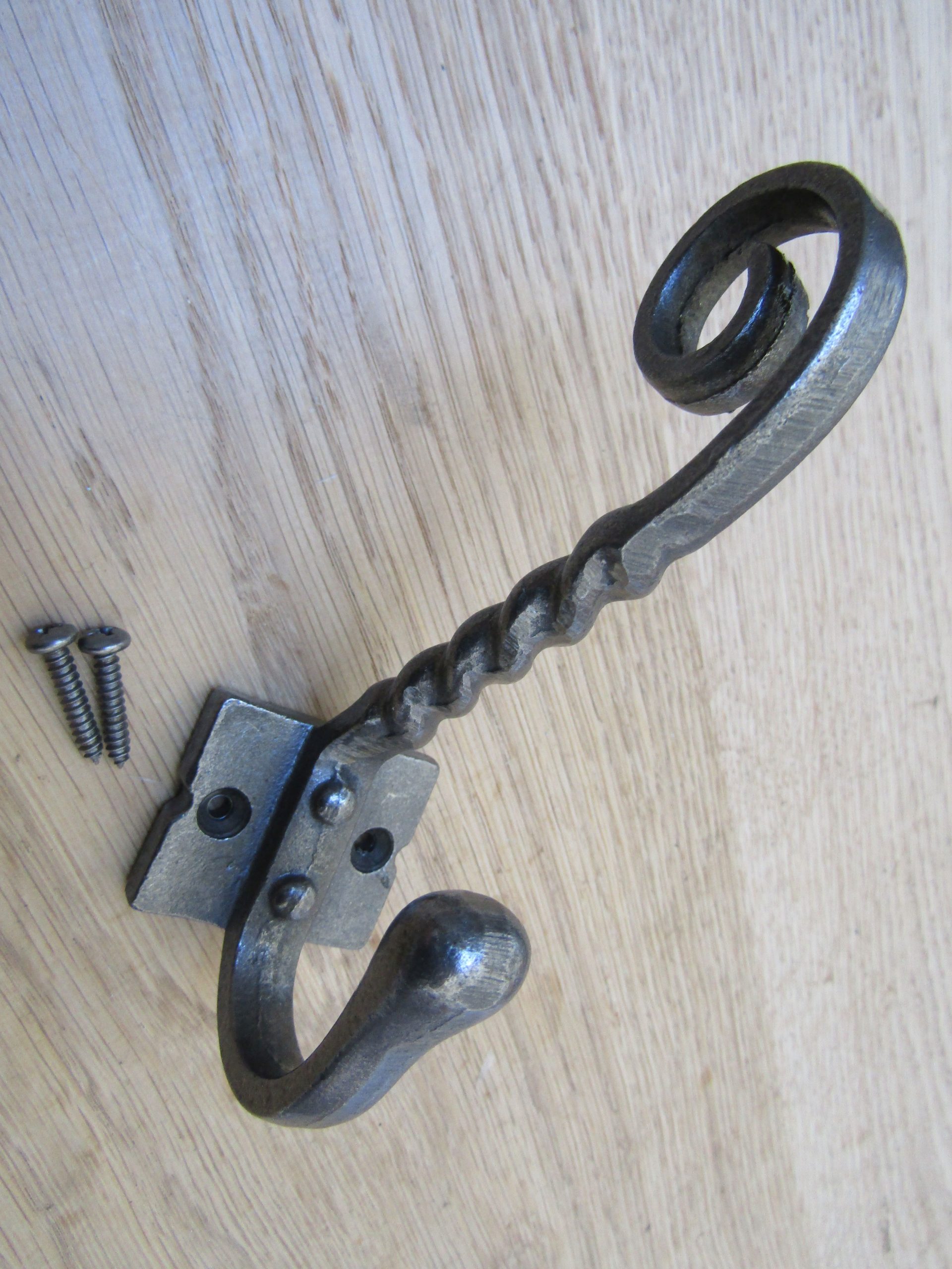 Twisted Gothic Coat Hook Antique Iron