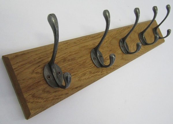 Antique Iron Victorian 10 Hook Coat Rail 108cm