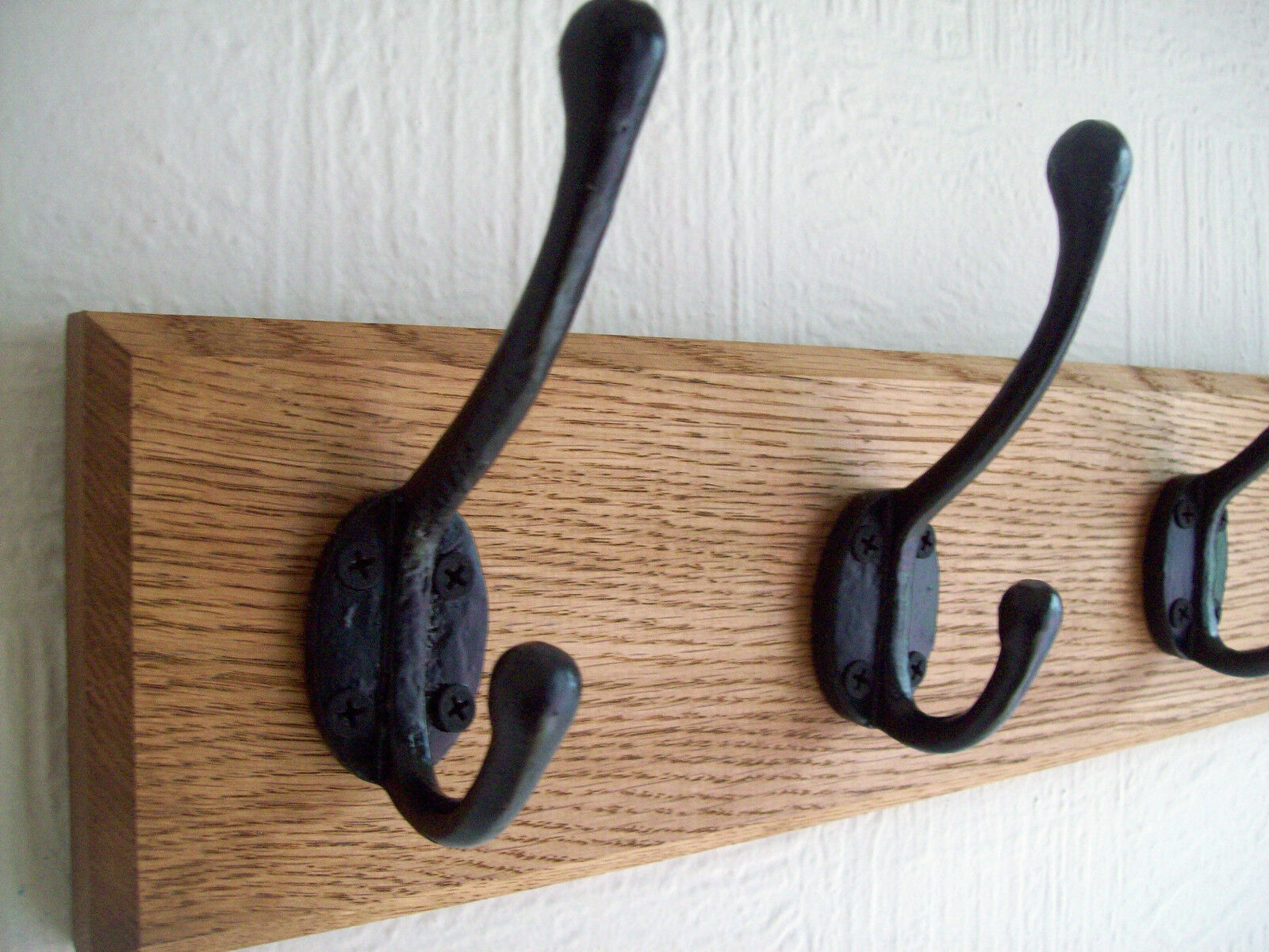 Black Victorian 10 Hook Coat Rail 108cm