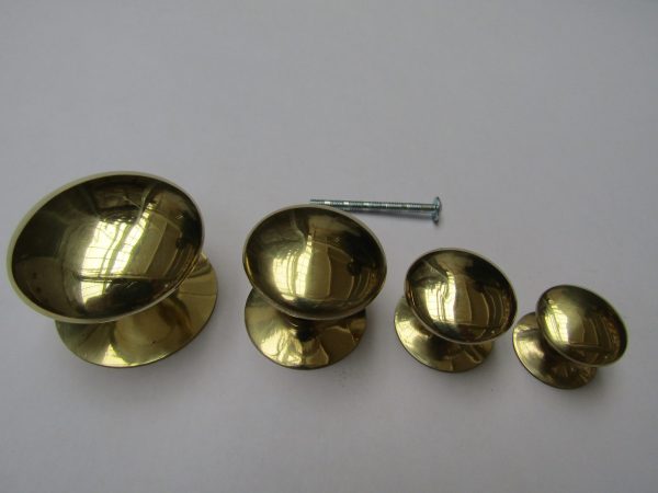 Victorian Cabinet Knob Polished Brass 38mm
