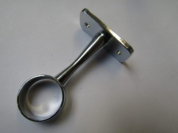 Chrome Retro Wardrobe Fittings Centre Bracket 19mm