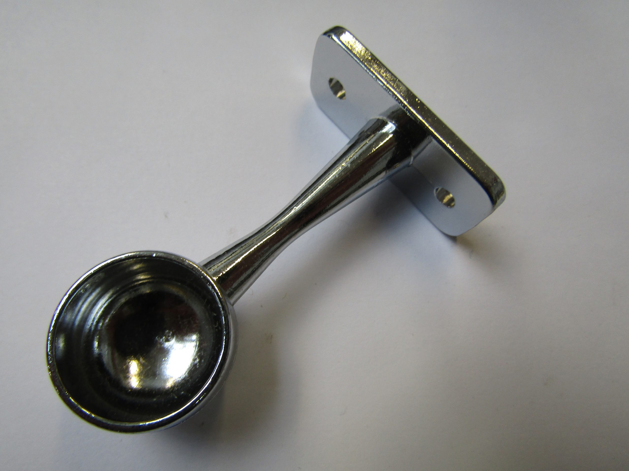 Chrome Retro Wardrobe Fittings End Bracket 19mm