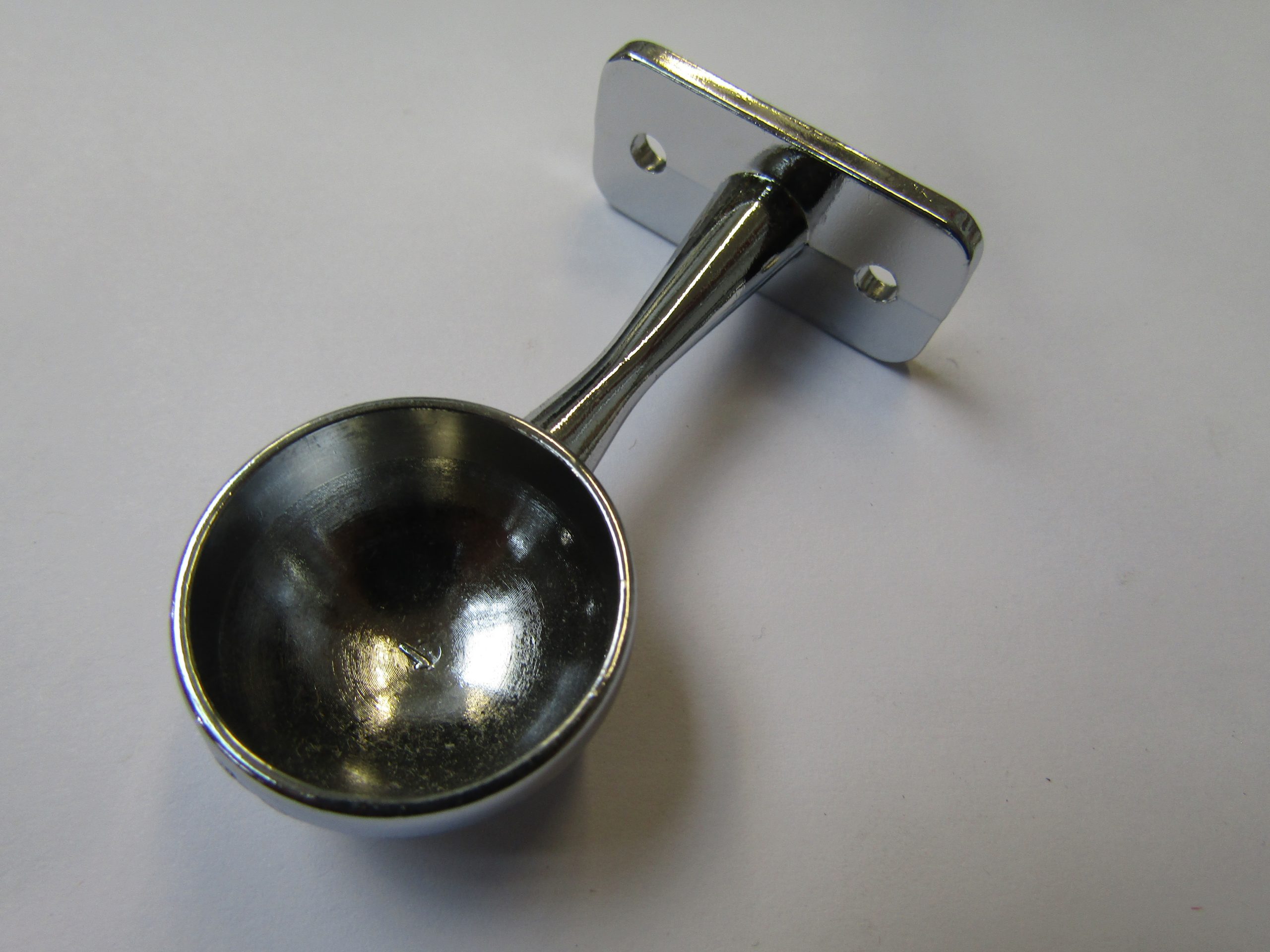 Chrome Retro Wardrobe Fittings End Bracket 25mm